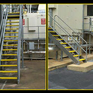 Anti-Slip step covers on steps from various angles