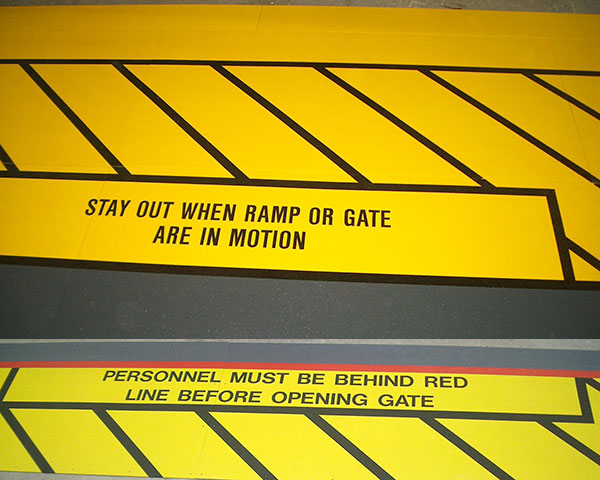 safety messaging Safeguard Anti-Slip products at airport