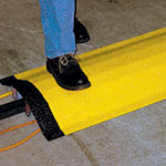 Yellow and black Hi-Traction Anti-Slip pipe and cable cover