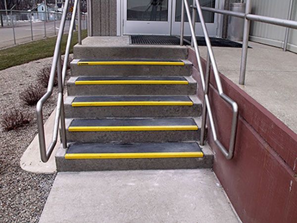 Anti Slip Step Covers at School Entrance
