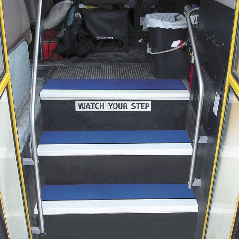 Anti Slip Step Covers on Bus