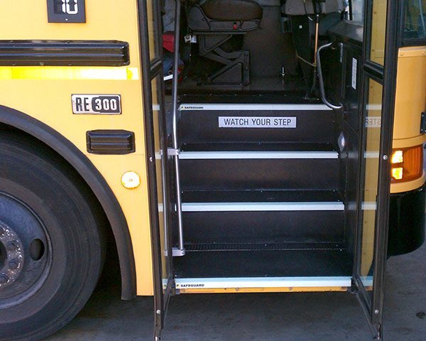 Anti Slip Step Covers on Bus