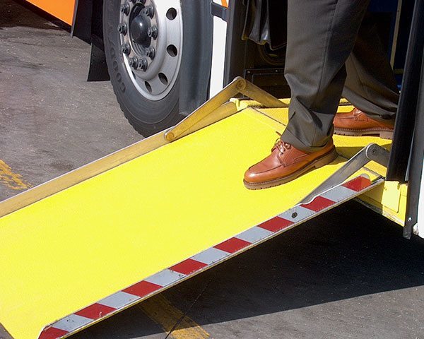 anti slip walkway cover used on a bus