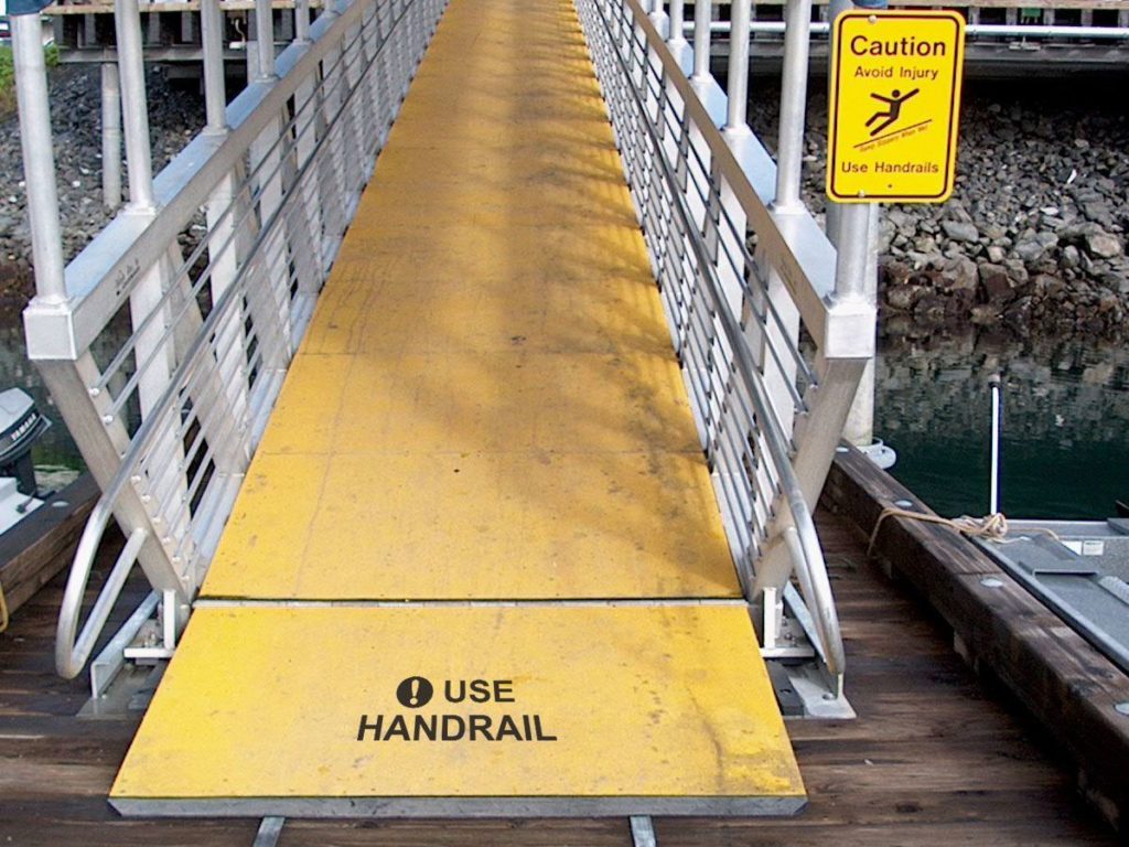 safeguard anti slip walkway cover with safety messaging