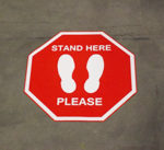 Stand here safety mat