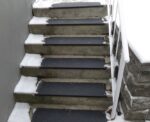 Anti slip covers over icy steps