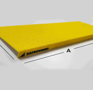 Yellow Anti-Slip Step Cover with Safeguard logo on bottom edge