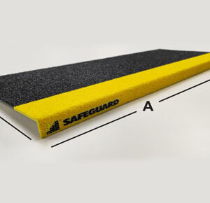 Black and Yellow Step Cover with Safeguard logo on edge