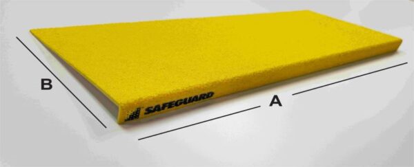 Yellow Anti-Slip Step Covers with Safeguard logo in bottom left corner