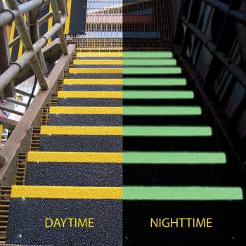 Safeguard has a variety of HiGlo, Glow-in-the-dark colors for anti-slip products. Contact Safeguard today to learn more